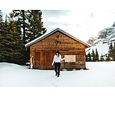   Young woman, Vacation, Canada, Cabin