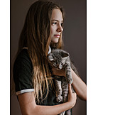   Teenager, Pets, Kittens, Animal Loving