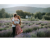   Couple, Love, Romantic, Lavender field
