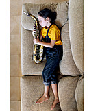   Childhood, Musical instrument, Musically, Saxophone