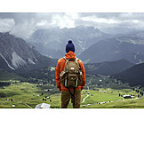   Aussicht, Südtirol, Wanderer
