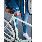   Fahrrad, Urban, Style, Fahrradfahrerin