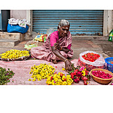   Blumen, Indien, Straßenverkauf