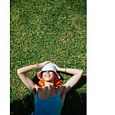   Summer, Sun hat, Sunbathing