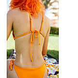   Sommer, Schwimmbad, Rote Haare, Bikini