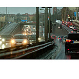   Berlin, Rain, Wet, Road Traffic, City Highway