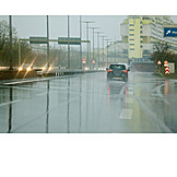   Wet, Berlin, Street, City Highway