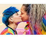   Love, Loving, Rainbow colors, Kiss