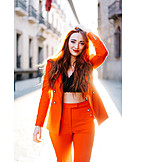   Anzug, Modern, Orange, Sommerlich