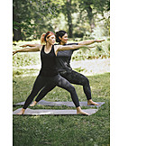   Yoga, Virabhadrasana, Outdoor Yoga, Krieger 2