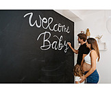   Preparation, Anticipation, Family, Blackboard, Welcome Baby