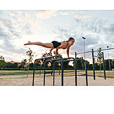   Park, Fitness, Muscular, Parallel Bars, Gymnast