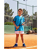   Junge, Tennis, Porträt