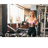   Dumbbell, Sportswoman, Weightlifting, Workout
