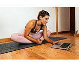   Fitness, Laptop, Yoga, Online