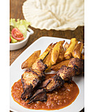   Curry, Indian cuisine, Chicken skewers