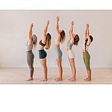  In A Row, Yoga, Urdhva Hastasana, Yoga Group