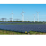   Wind Power, Renewable Energy, Solar Plant