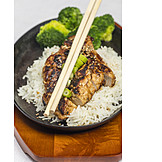   Asian Cuisine, Rice, Chicken Breast Filet
