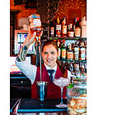   Smiling, Preparation, Cocktail, Barkeeper