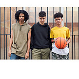   Gang, Urban, Freunde, Basketball