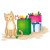   Christmas, Cat, Gift