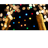   Lichter, Champagner, Neujahr, Festlich
