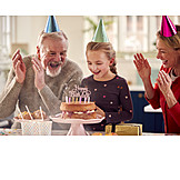   Children Birthday, Grandparent, Clapping, Birthday Cake, Granddaughter, Birthday Party, Party Hat