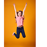   Girl, Happy, Energy, Jumping, Arms Up