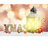   Christmas, Snow, Lantern, Xmas
