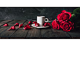   Espresso, Valentinstag, Rote Rosen