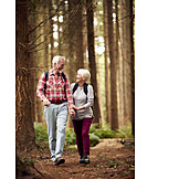   Happy, Active Seniors, Walk, Hiking, Older Couple