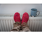   Feet, Heating, Wool Socks, Hot Drink, Radiator