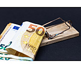   Geld, Euro, Falle, Köder