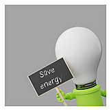   Energy, Light Bulb, Saving Energy
