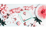   Valentine's Day, Ribbon, Note Pad, Gift Box, Confetti, Garland