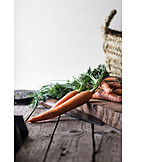   Carrot, Cutting board, Harvest fresh
