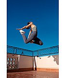   Jumping, Rooftop, Dancer