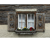   Window, Farmhouse, Window Shutter, Flower Arrangement