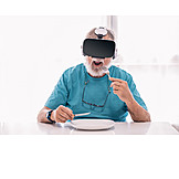   Senior, Essen, Virtuelle Realität, Simulation