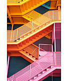   Colored, Modern, Stairway, Creative