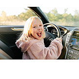  Girl, Laughing, Car, Fun, Car Driver