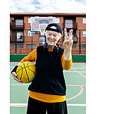   Cool, Gesture, Basketball, Active Senior
