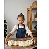   Girl, Preparation, Dough, Dough, Bread Dough