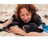   Dog, Animal Love, Beach Holiday