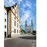   Altstadt, Straße, Basilika St. Lorenz, Kempten