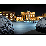   Winter, Brandenburg Gate, Pariser Platz