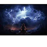   Thunderstorm, Energy, Meditating, Lightning