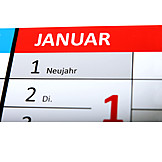  Calendar, New Years Eve, January