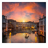   Sunset, Venice, Gondolier
